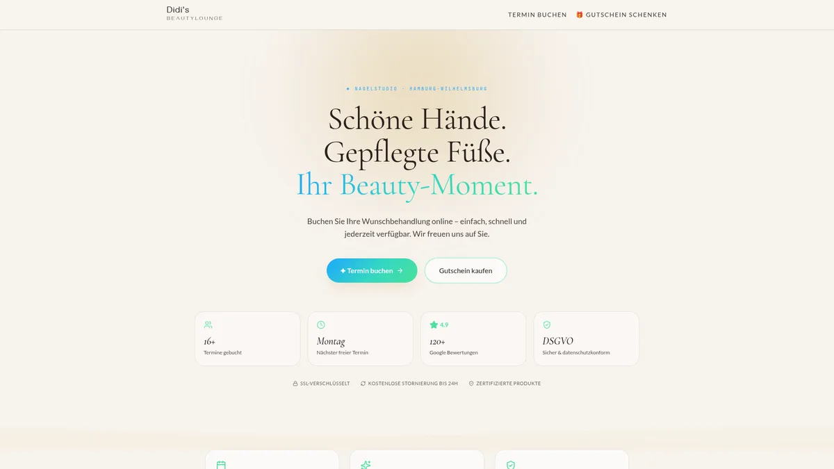 Buchungssystem von Didi's Beautylounge — Online-Terminbuchung